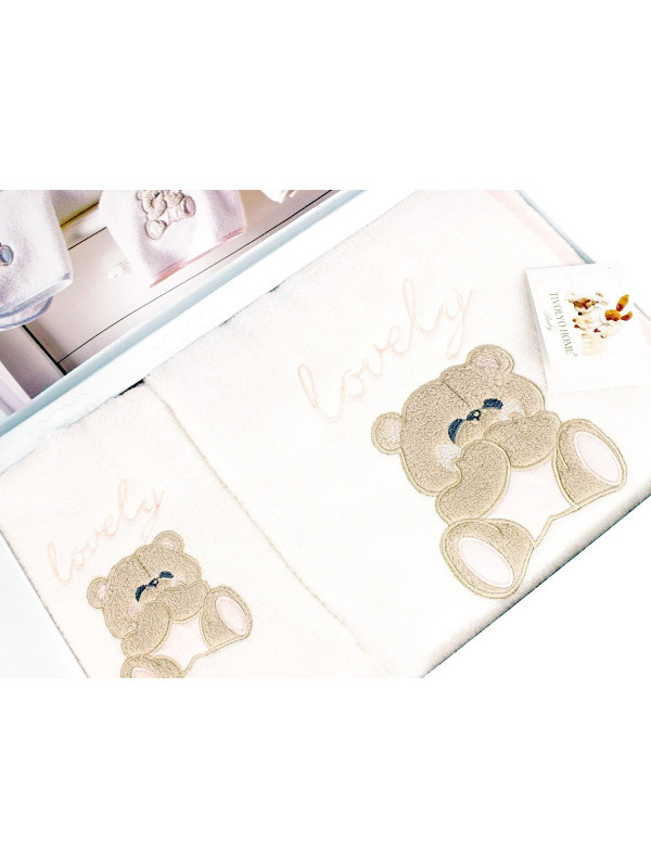 Детский набор полотенец Tivolyo Home Lovely pembe 50x90; 70x130