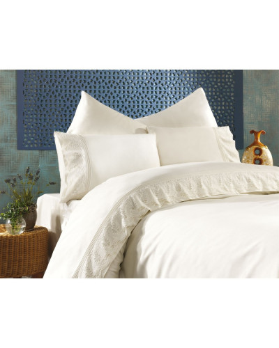 Постельное белье Grazie Home Katya евро, сатин делюкс (100%хлопок) Цвета: кремовое