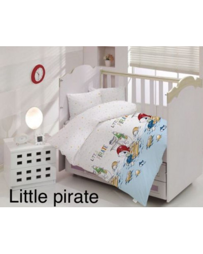 Постельное белье Аltinbasak ранфорс детское , litle pirate  Цвета: голубой