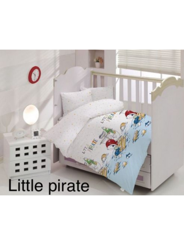 Постельное белье Аltinbasak ранфорс детское , litle pirate  Цвета: голубой