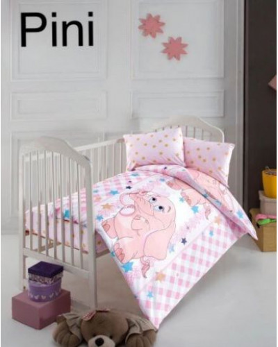 Постельное белье Аltinbasak ранфорс детское , pini  Цвета: розовый