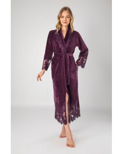 Халат женский nusa хлопок/бамбук модель 0383   сиреневый, s