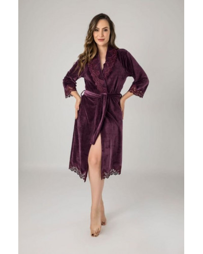 Халат женский nusa хлопок/бамбук модель 0411    сиреневый, m