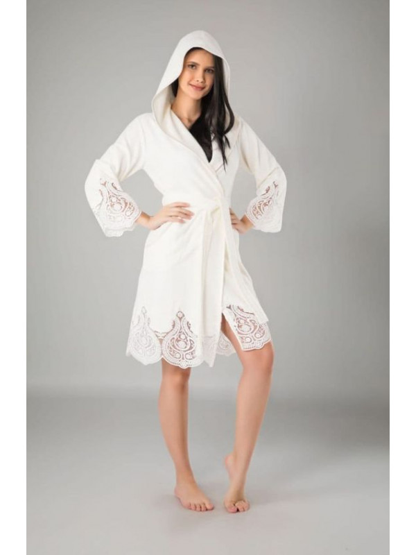 Халат женский nusa хлопок/бамбук модель 4075   кремовый, m
