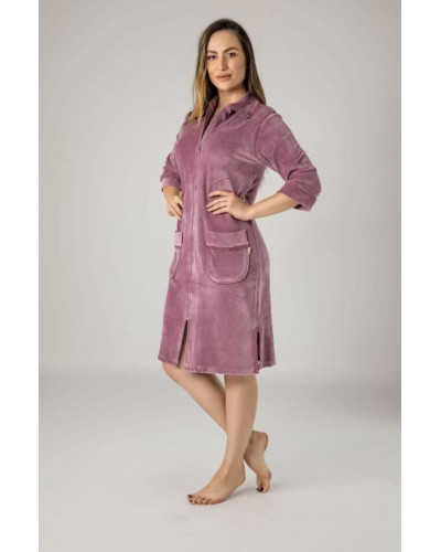 Халат женский nusa хлопок/бамбук модель 0413    какао s