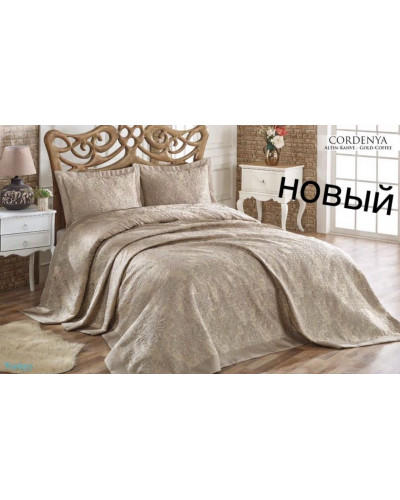 Покрывало issihome жаккард altin-kahveЦвета: кофейное