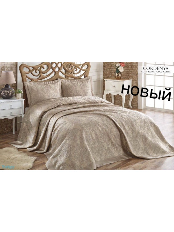 Покрывало issihome жаккард altin-kahveЦвета: кофейное