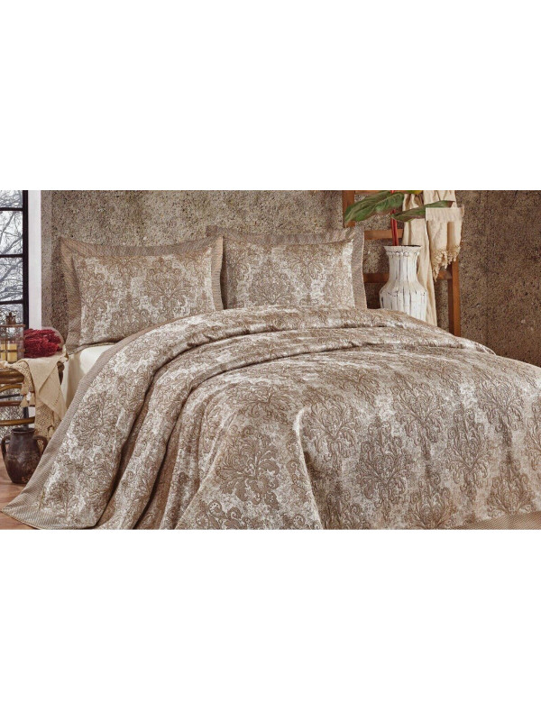 Покрывало issihome жаккард cikolata Цвета: бежевый