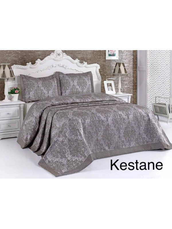 Покрывало issi home Cordenya kestane жаккард двуспальное