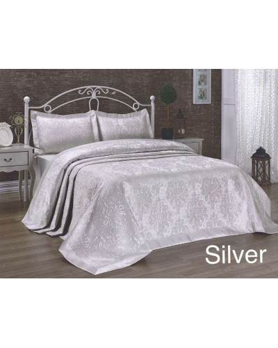 Покрывало issihome жаккард silver Цвета: серебристый