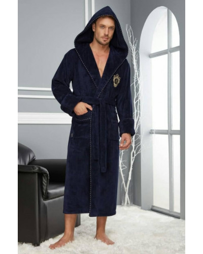 Халат мужской nusa хлопок/бамбук модель 2955   синий, m
