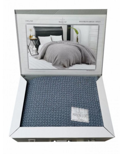 Покрывало Maison D'or Paris emeline antrasit хлопок 240x260