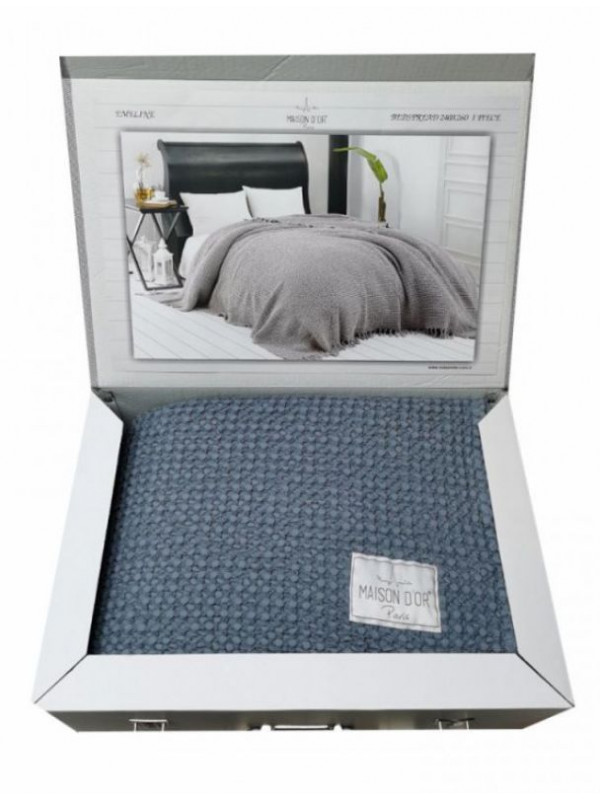 Покрывало Maison D'or Paris emeline antrasit хлопок 240x260