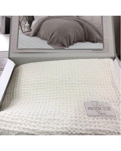 Покрывало Maison D'or Paris emeline krem хлопок вафельное 240x260