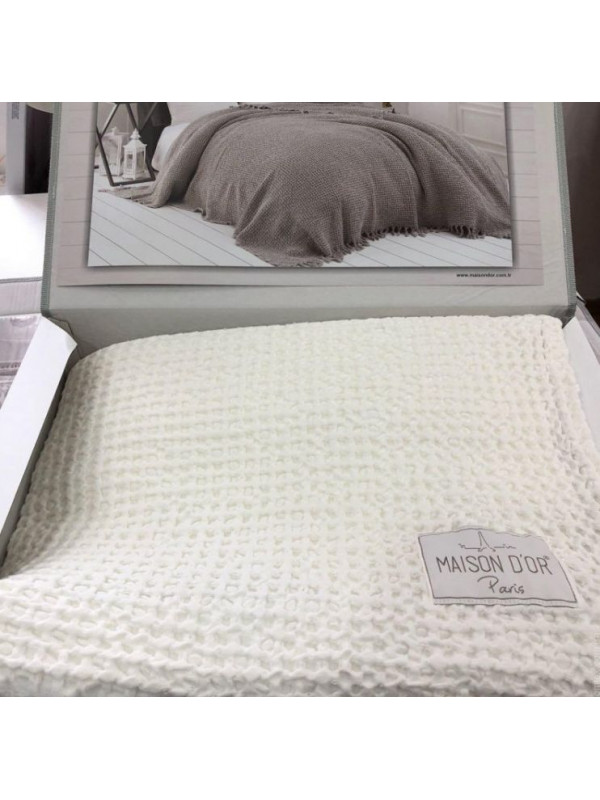 Покрывало Maison D'or Paris emeline krem хлопок вафельное 240x260