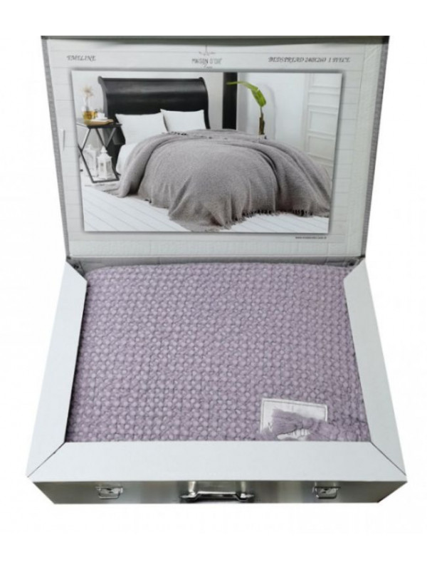 Покривало Maison D'or Paris emeline lilac бавовна вафельна 240x260