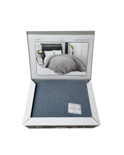 Покрывало Maison D'or Paris Emeline antrasit хлопок вафельное 180x240