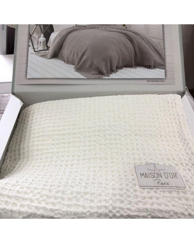 Покрывало Maison D'or Emeline krem хлопок 180x240