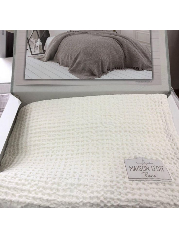 Покрывало Maison D'or Emeline krem хлопок 180x240