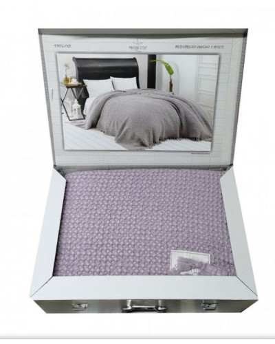 Покрывало Maison D'or Emeline lilac хлопок 180x240