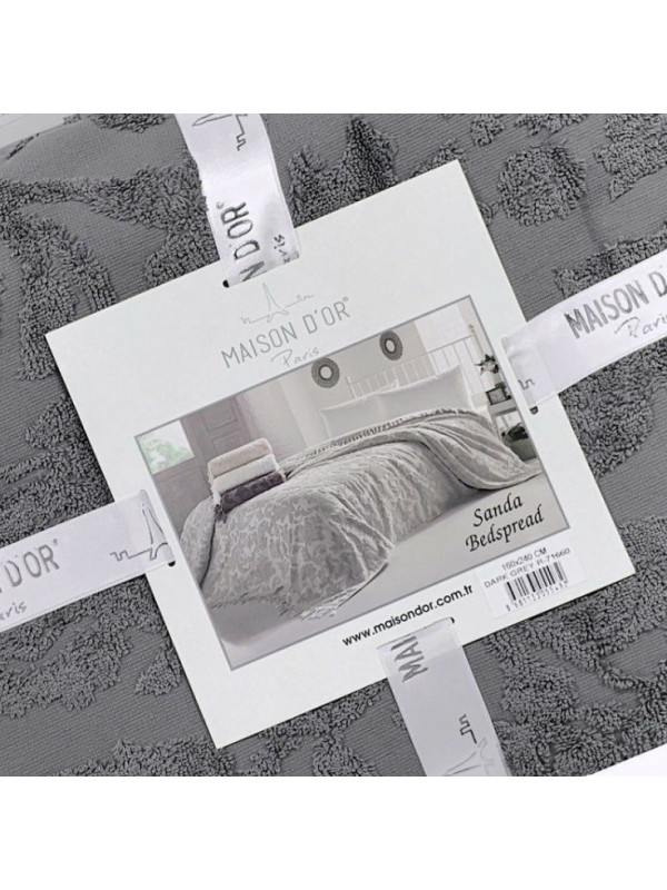 Махровая простынь Maison D'or Sanda dark grey 160x240
