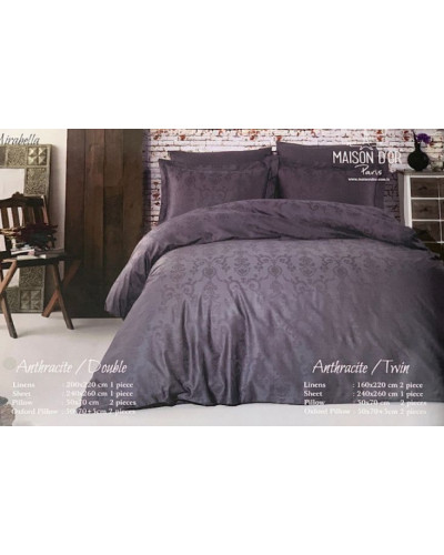 Постельное белье Maison D'or Mirabella antrasit жаккард сатин евро