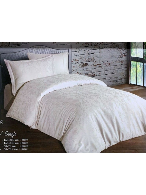 Постельное белье Maison D'or Mirabella cream жаккард сатин евро