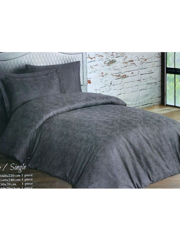 Постельное белье Maison D'or жаккард сатин (100 %хлопок) полуторный Mirabella antrasit Цвета: темно серый