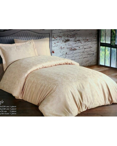 Постельное белье Maison D'or жаккард сатин (100 %хлопок) полуторный Mirabella bej Цвета: бежевый