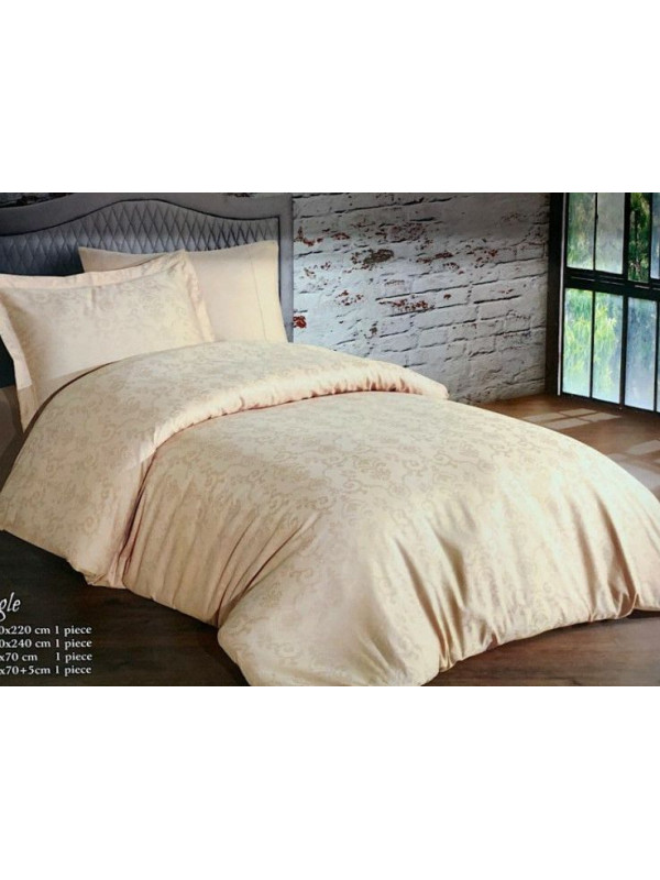 Постельное белье Maison D'or жаккард сатин (100 %хлопок) полуторный Mirabella bej Цвета: бежевый