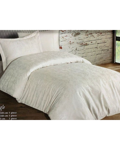 Постельное белье Maison D'or жаккард сатин (100 %хлопок) полуторный Mirabella white Цвета: белый