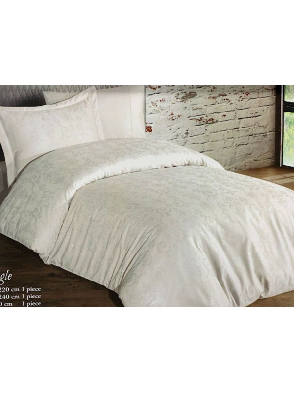 Постельное белье Maison D'or жаккард сатин (100 %хлопок) полуторный Mirabella white Цвета: белый