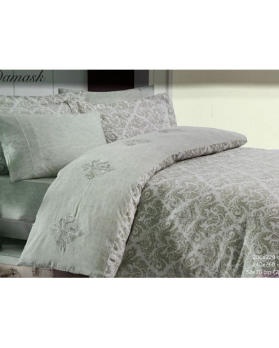 Постельное белье Maison D'or сатин делюкс New Damask Beige евроЦвета: бежевый