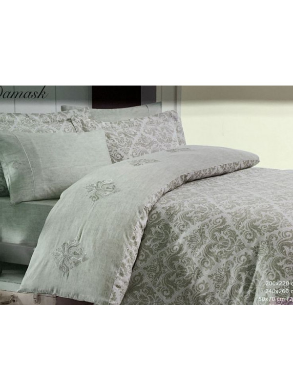 Постельное белье Maison D'or сатин делюкс New Damask Beige евроЦвета: бежевый