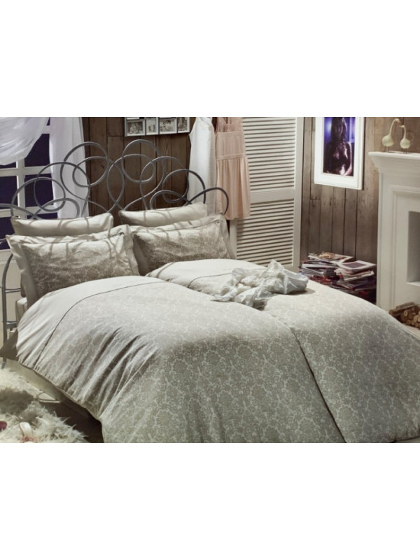 Постельное белье Maison D'or сатин делюкс Rose Marine Beige семейный Цвета: бежевый