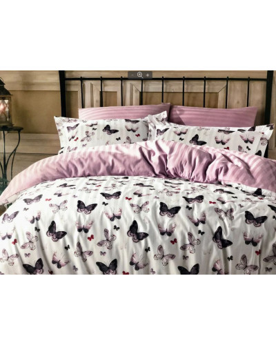 Постельное белье Maison D'or Butterfly Valley lilac сатин евро