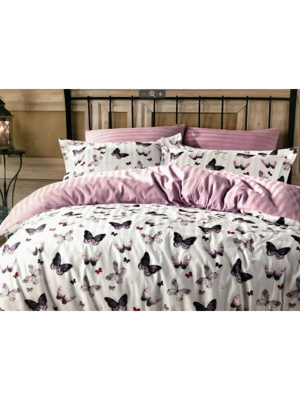 Постельное белье Maison D'or Butterfly Valley lilac сатин евро