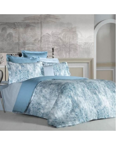 Постільна білизна Sarev Tripoli v3 mavi сатин делюкс 300ТС євро