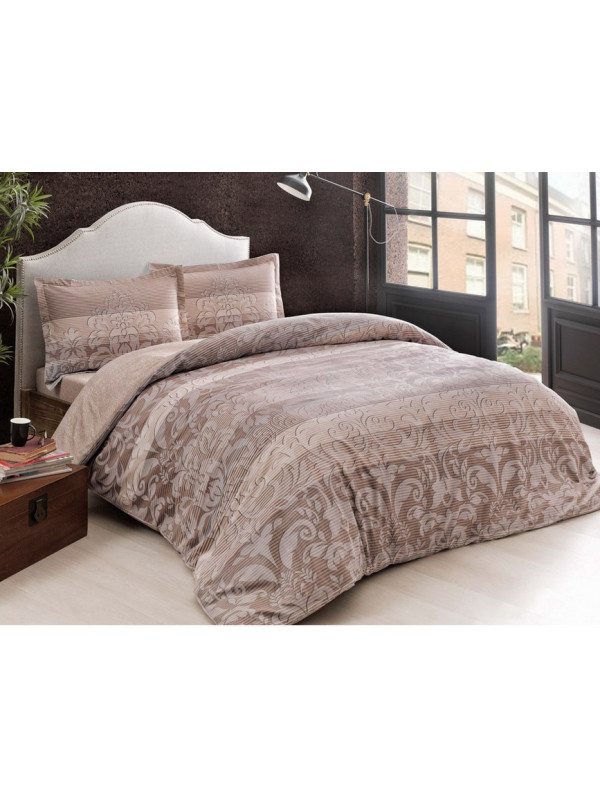 Постільна білизна Tac сатин Luzon V01-kahve євро