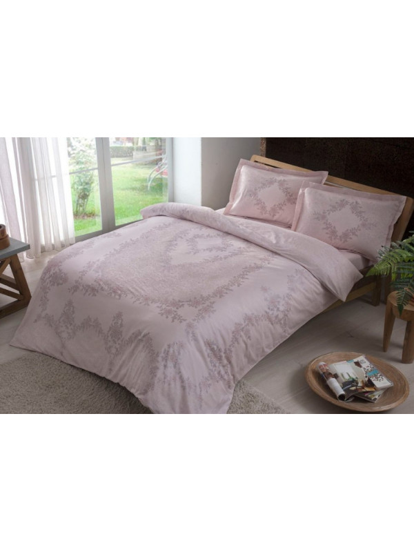 Постельное белье Tac  сатин(100%хлопок) Justine V51-pembe  Цвета: розовый