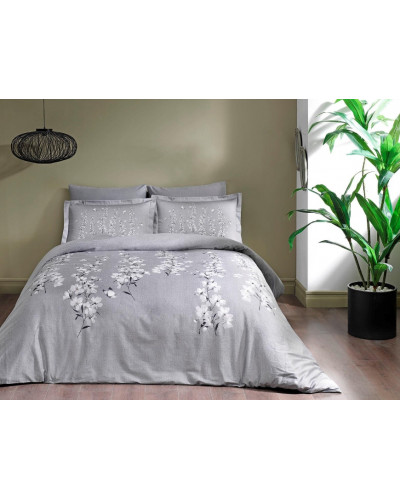 Постельное белье Tac  сатин(100%хлопок)  Ronna gri Цвета: серый