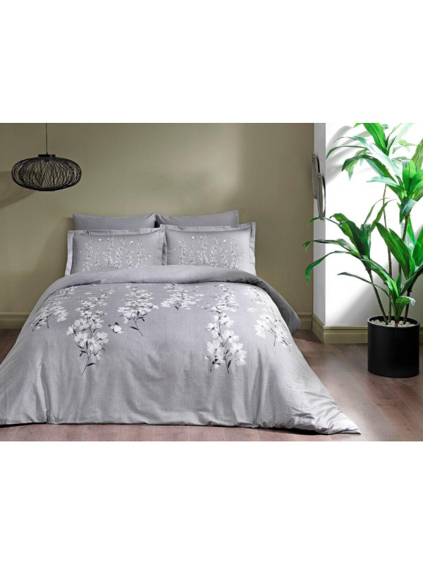 Постельное белье Tac  сатин(100%хлопок)  Ronna gri Цвета: серый