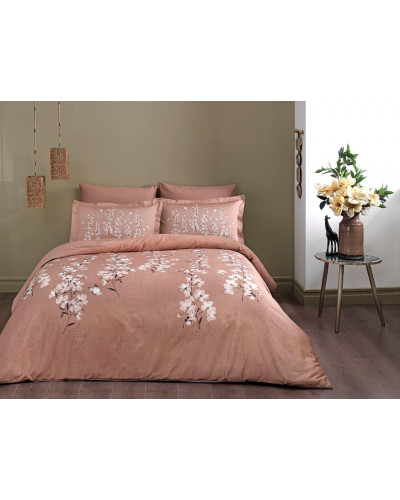 Постельное белье Tac сатин Ronna kahve евро