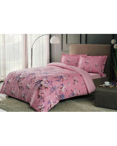 Постельное белье Tac  сатин(100%хлопок) Rain pembe  Цвета: розовый