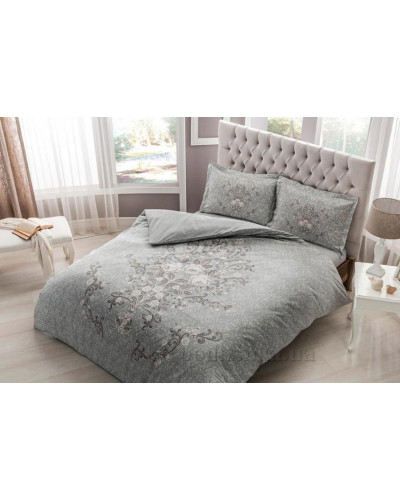 Постельное белье Tac  сатин(100%хлопок) Mariel  Цвета: серый