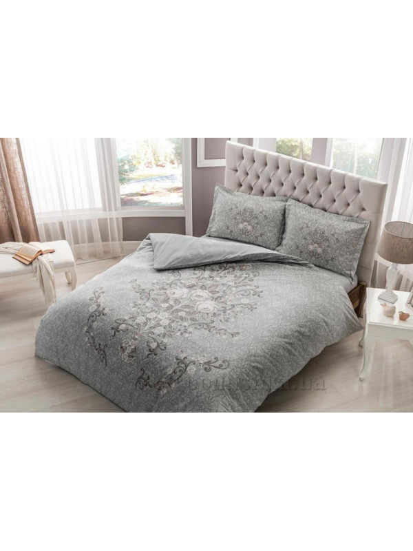 Постельное белье Tac  сатин(100%хлопок) Mariel  Цвета: серый