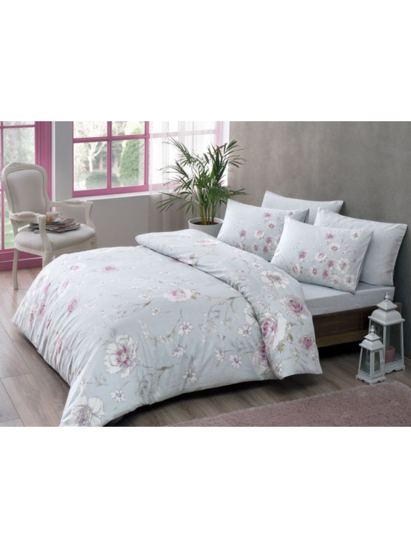 Постельное белье Tac  сатин(100%хлопок) Frances  Цвета: голубой