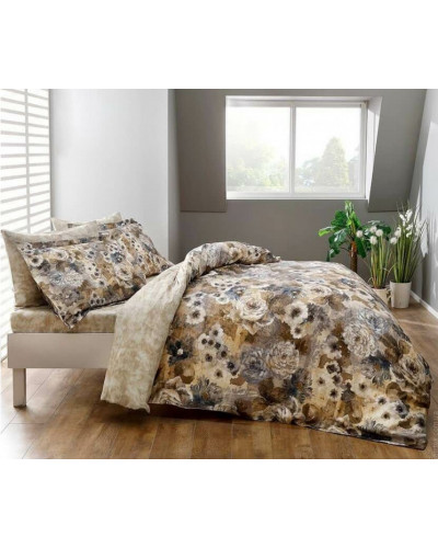 Постельное белье Tac сатин digital (100%хлопок) Avalon kahve  Цвета: коричневый