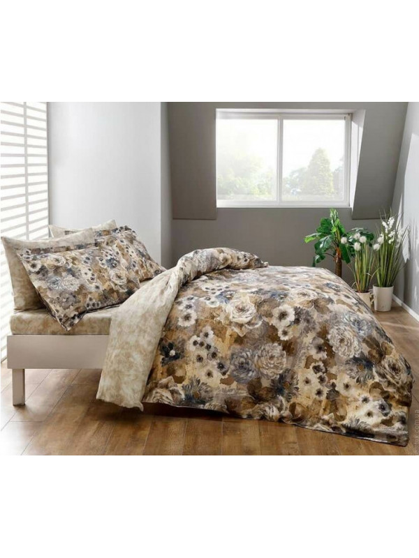 Постельное белье Tac сатин digital (100%хлопок) Avalon kahve  Цвета: коричневый