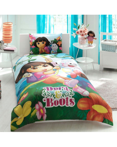 Подростковое постельное белье Tac Disney Dora and Boots ранфорс полуторное